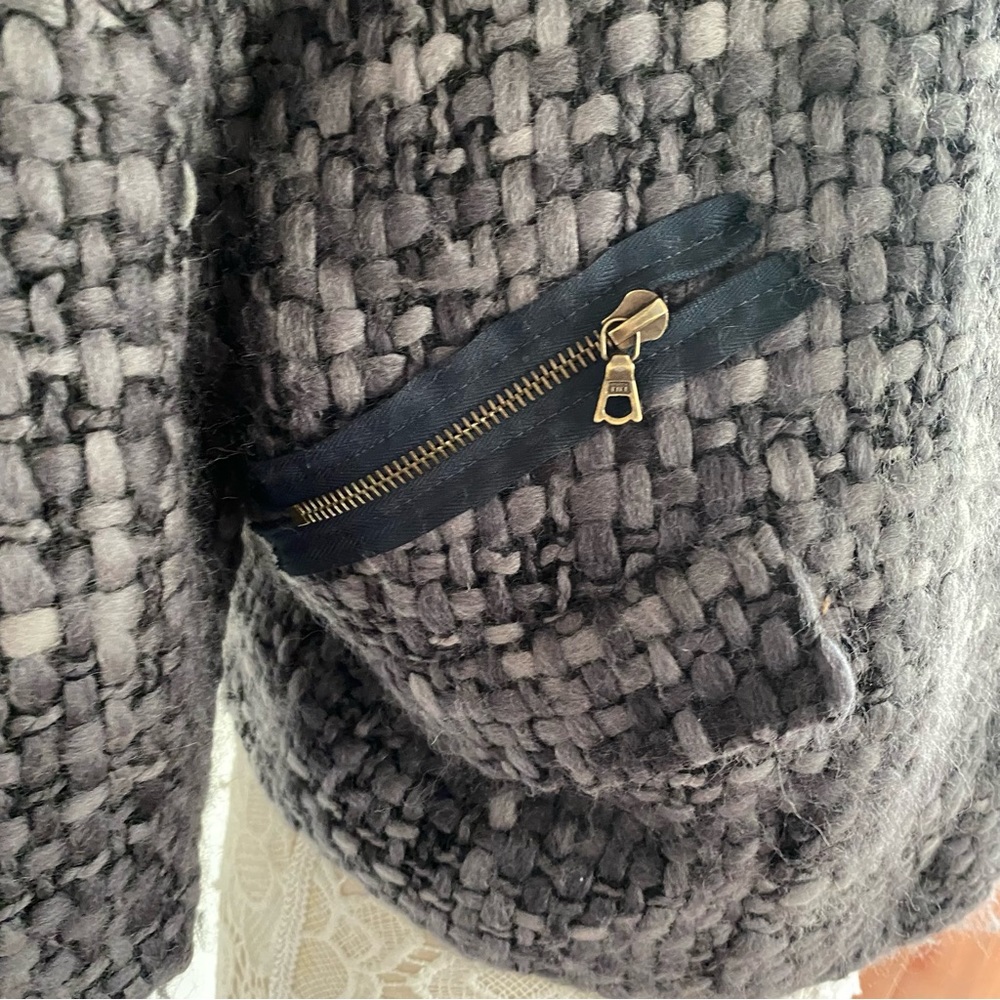 THAKOON Gray 100% Wool Jacket Sz 2 - Picture 5 of 10